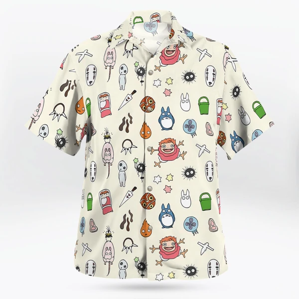 Studio Ghibli Main Characters Hawaiian Shirts