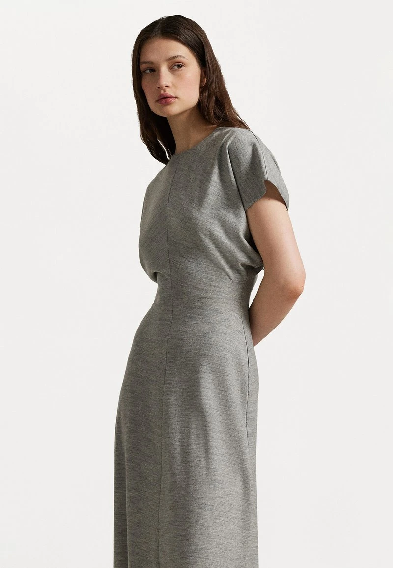 WOOL-BLEND DOLMAN DRESS - Robe longue - light smoke heather
