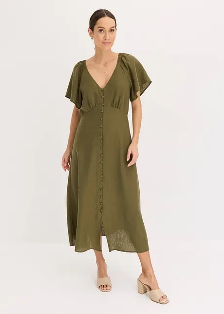 Robe midi aspect lin