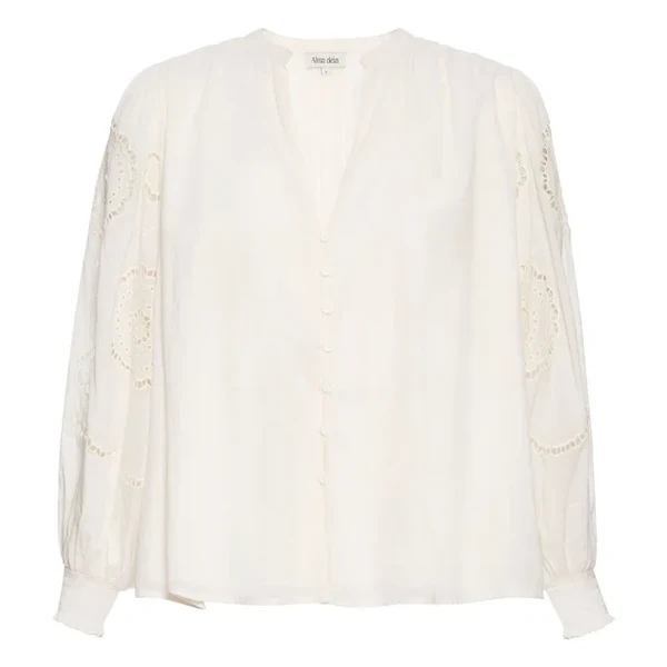 Alma Deia - Blouse Brodée en Coton Bio - Blanc cassé | Smallable