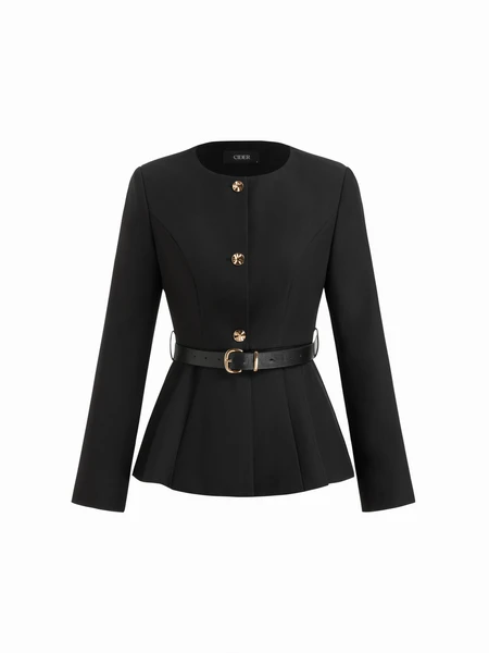 — cider, blazer with belt (black, 36) 