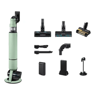 Bespoke AI Jet Ultra Complete Extra Aspirateur balai 3 brosses 2 batteries 160 min Clean Station Menthe 400 AW