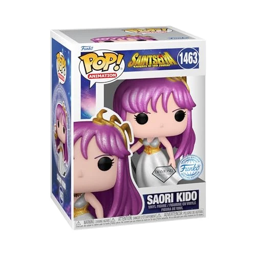 Funko Pop! Animation: Saint Seiya - Saori KIDO - (Athena) - Diamond Glitter - Exclusivité Amazon - Figurine en Vinyle à Collectionner - Idée de Cadeau - Produits Officiels - Anime Fans