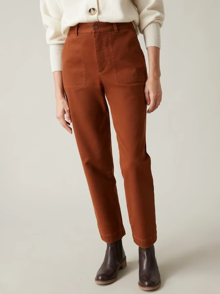 Pantalon cargo coton stretch femme Inès