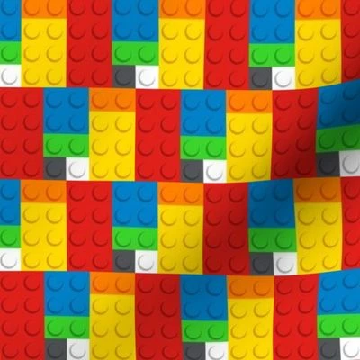 Building Bricks - Medium Fabric | Spoonflower