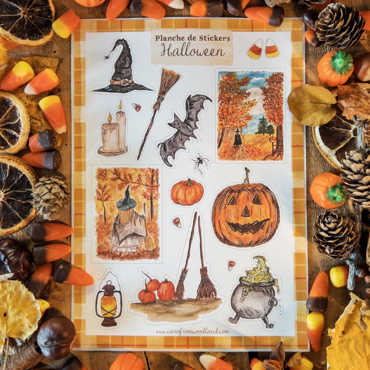 Planche Stickers A5 - HALLOWEEN