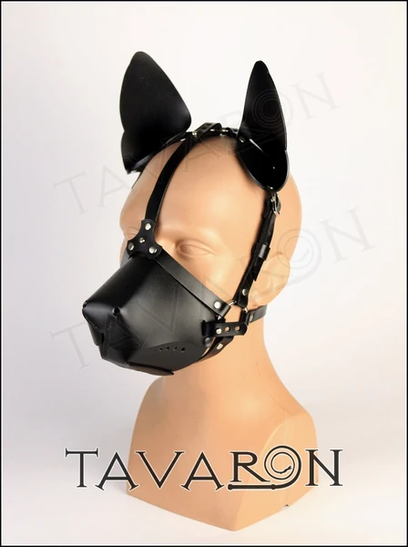 Leather dog mask, puppy mask, petplay mask, pet play hood