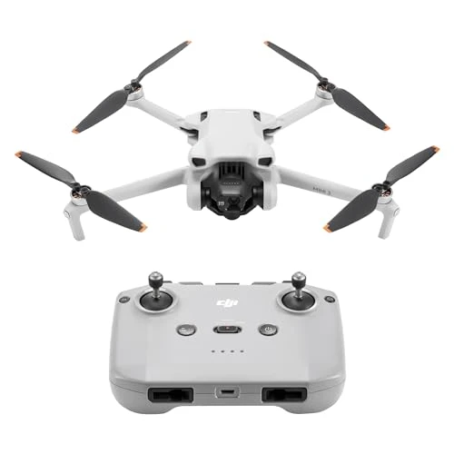 DJI Mini 3 – Mini Drone Caméra Léger avec Nacelle Mécanique à 3 Axes, Vidéo 4K HDR, Temps de Vol de 38 Min, Transmission Vidéo jusqu’à 10 km, Prise de Vue Verticale Réelle, Retour Auto par GPS Intégré