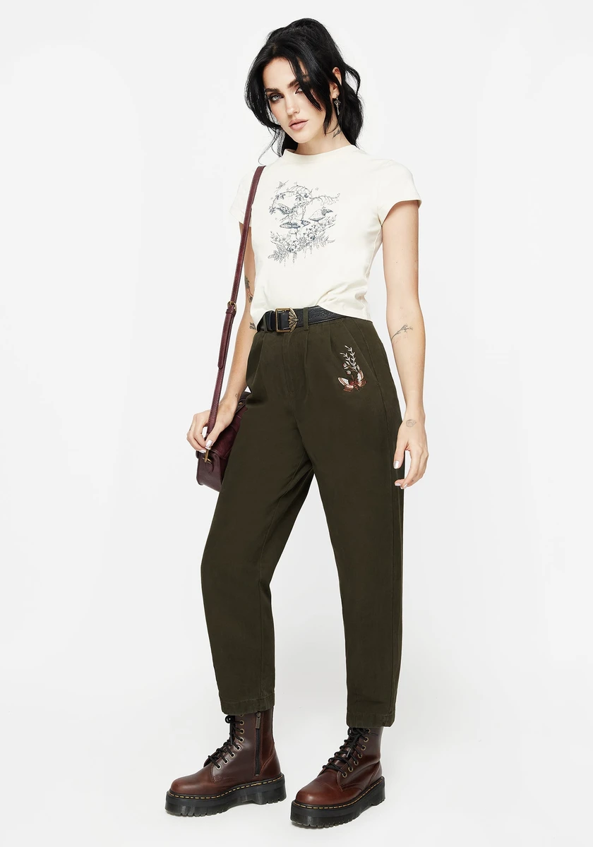 Copia Embroidered Tapered Tailored Trousers