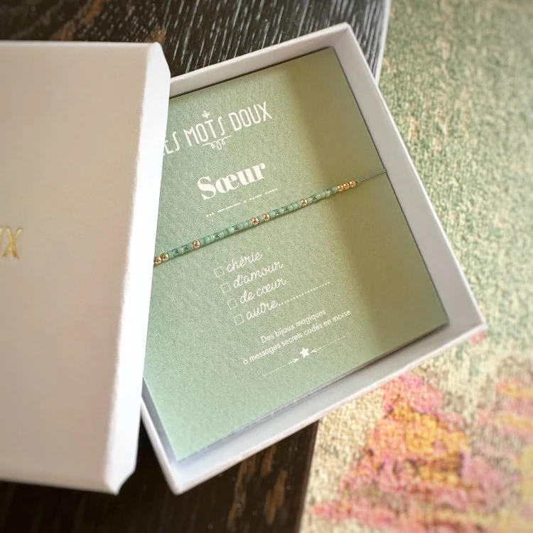 Bracelet Code Morse Sœur - Coloris au Choix