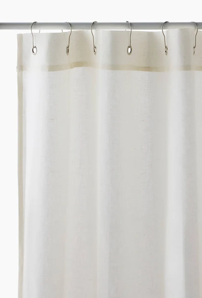 Rideau de douche en coton et lin