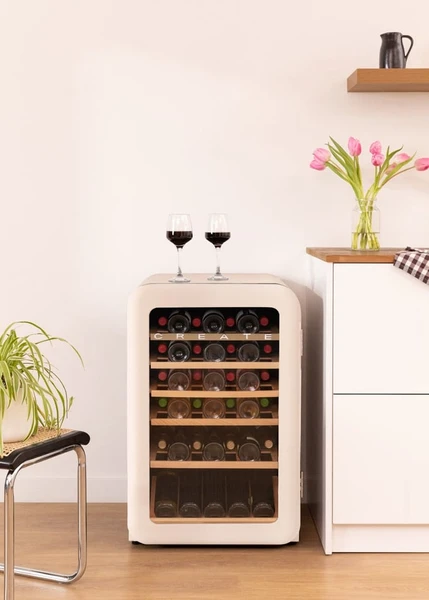 WINECOOLER RETRO - Refroidisseur à vin électrique de style rétro pour 12, 45 ou 76 bouteilles