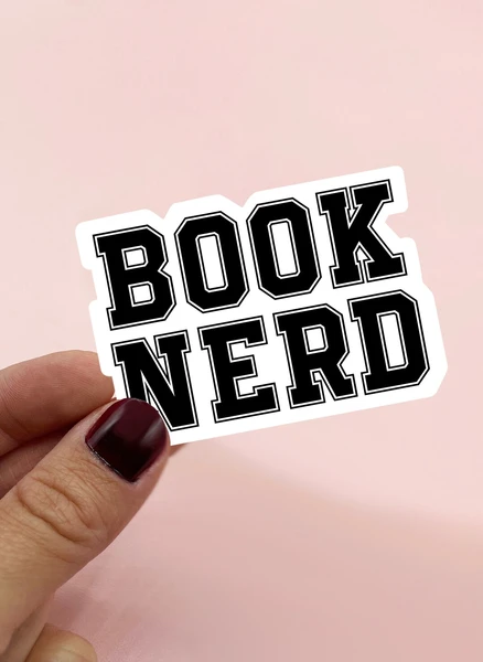 Book Nerd Sticker | Book worm | Book decal | Book lover sticker | Gift for book lovers | Book journal stickers | uk
