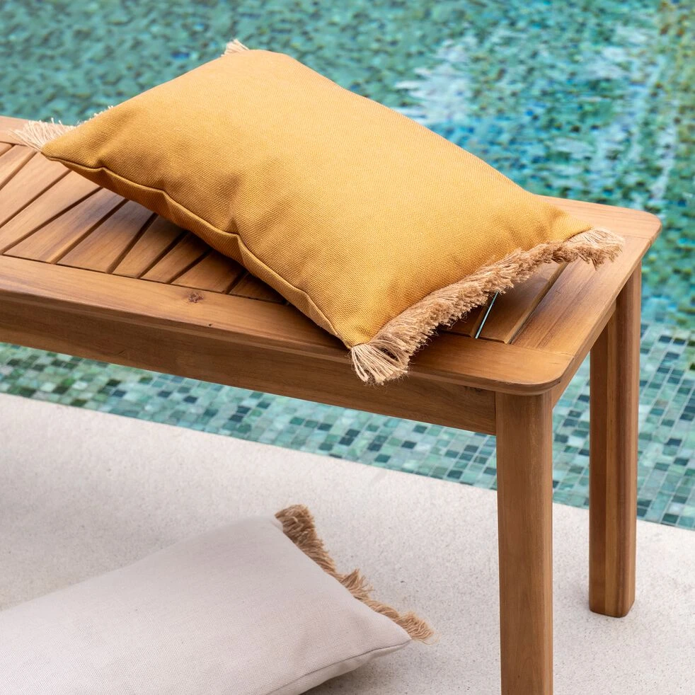 ZAIDA - Coussin de jardin 30x50cm - jaune argan