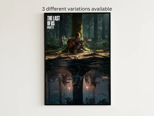 The Last of Us Poster, Joel, Ellie, Last of Us, Gaming Poster, Gaming Print, Video Game Art, Fireflies, Wall Art, Gaming Gift