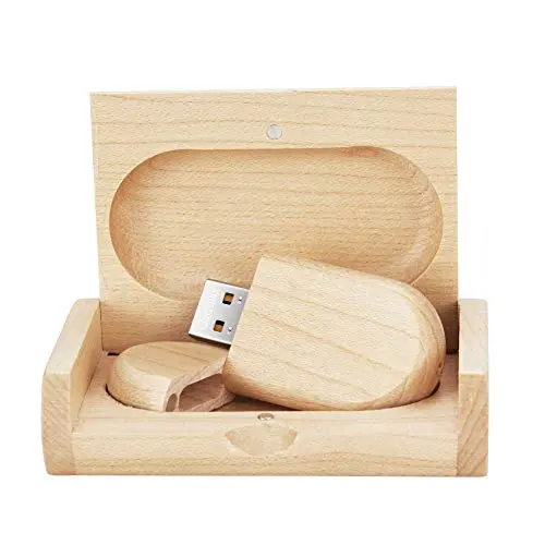 GARRULAX Clé USB,Premium clé USB2.0, 16 Go / 32Go Cles USB Bois Massif Haute Vitesse Stockage de données Memory Stick Pendrive avec Boîte