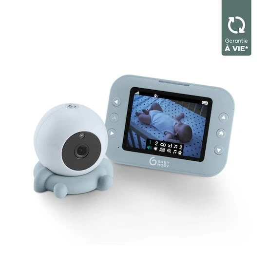Babyphone vidéo Yoo Roll Bleu
