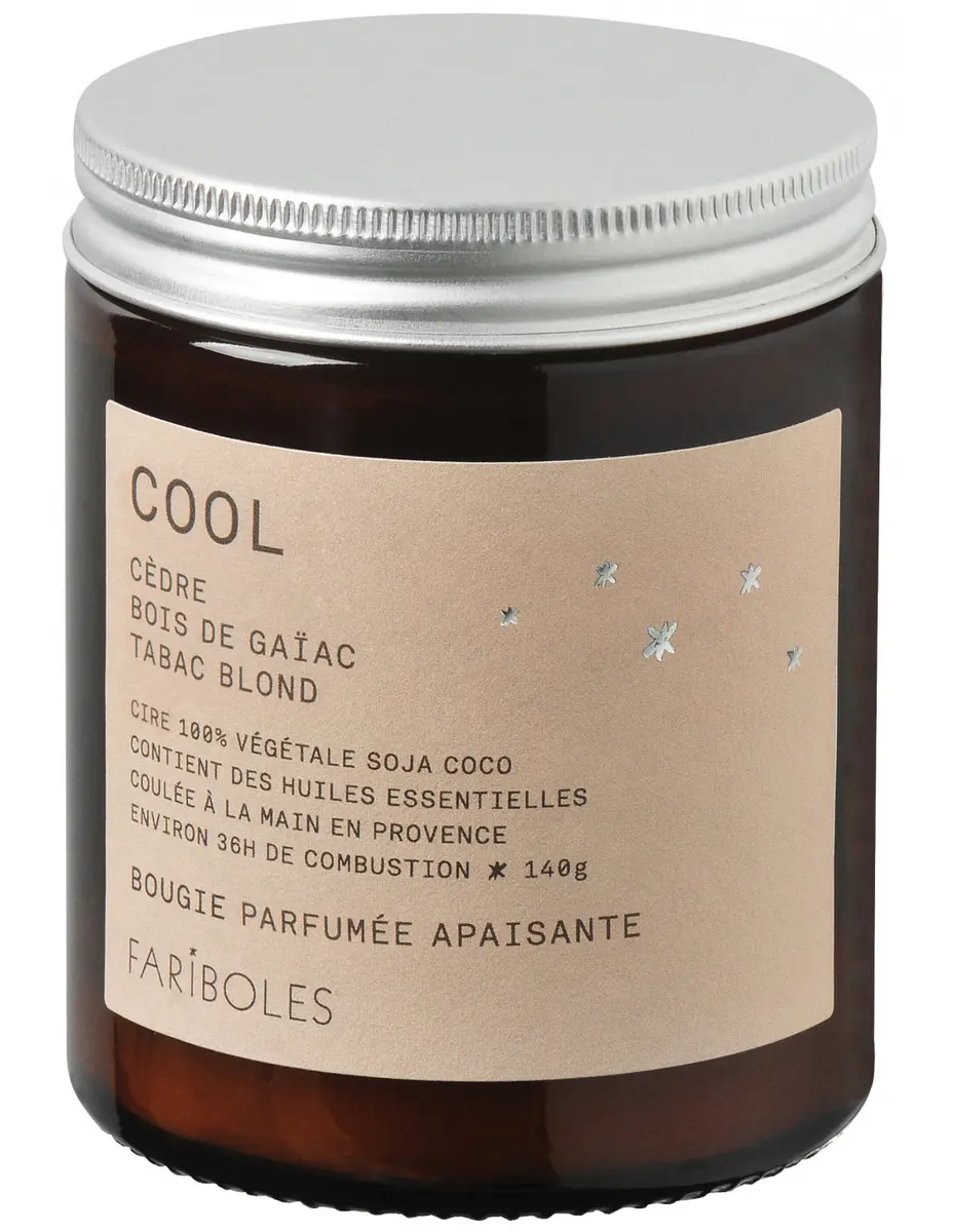 Bougie parfumée artisanale avec huiles essentielles COOL – Fariboles