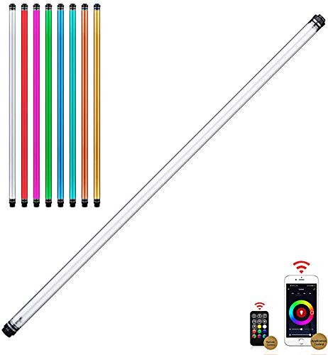 LUXCEO P120 RGB Lampe vidéo à LED 3000-5750K Lumière Vidéo LED 1350lm,12 modes d'éclairage CRI&gt;95 IP68 étanche,10400mAh Batterie intégrée,120cm Photographie Studio Vidéo Films lumière de mariage