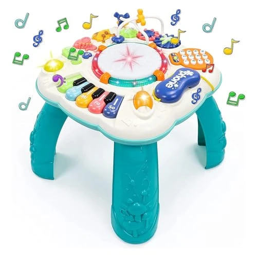 Jouet Bebe 1 an - Table Activité Bébé 6 en 1 Jouet Enfant Jeux Bebe 1 2 3 Ans Fille Garçon Table d'Activité Musicale Bebe Jouet Eveil Éducatif Cadeau pour Paques Enfant