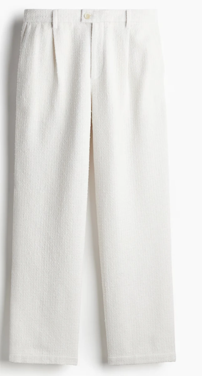 Pantalon texturé Relaxed Fit - L
