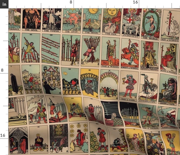Rider Waite Tarot Pattern - Tarot Cards Fabric | Spoonflower