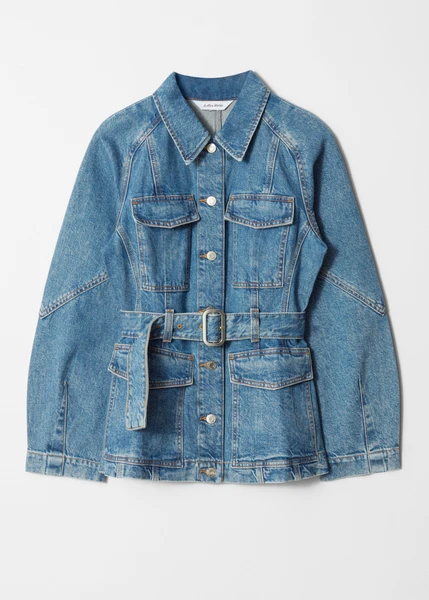 Veste ceinturée en jean