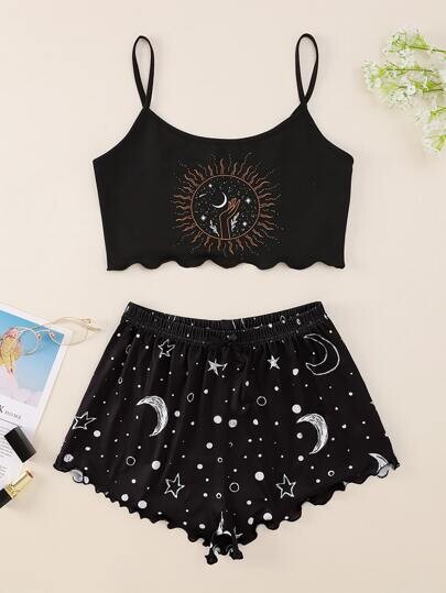 Ensemble de pyjama avec imprimé étoiles
