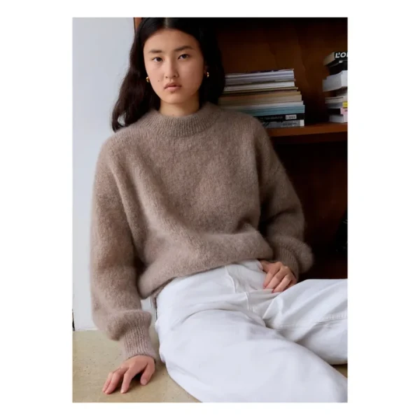 Surprise Paris - Pull Jane Super Kid Mohair - Taupe | Smallable