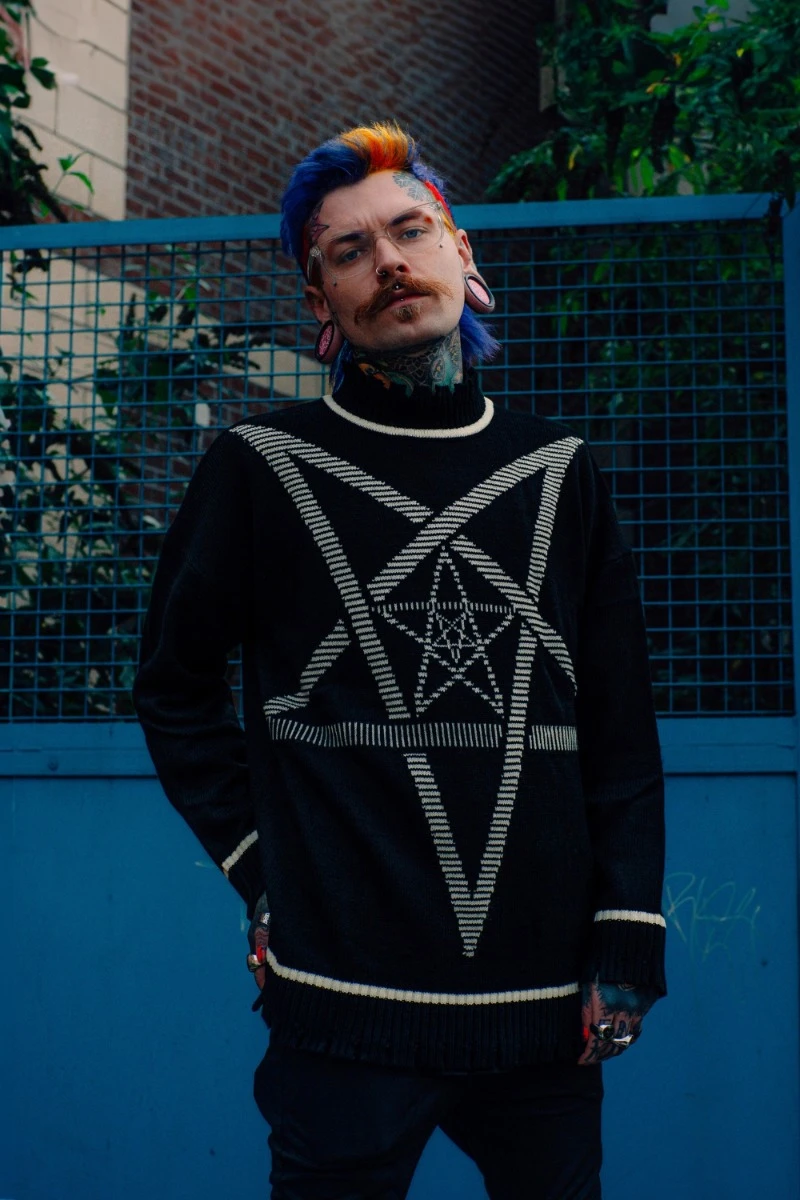 Pentagram Star Oversized Sweater