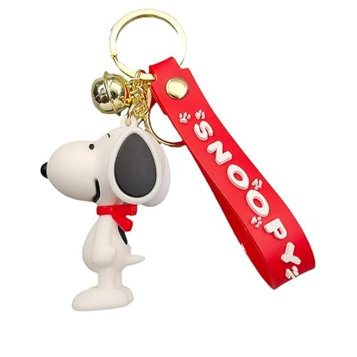 Sn-oopy Porte-clés en vinyle 3D, blanc, Taille unique, Décontracté