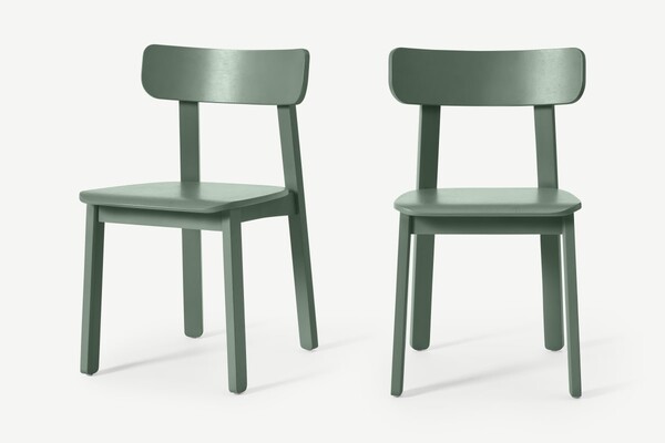 Asuna, lot de 2 chaises, vert fougère | MADE.com