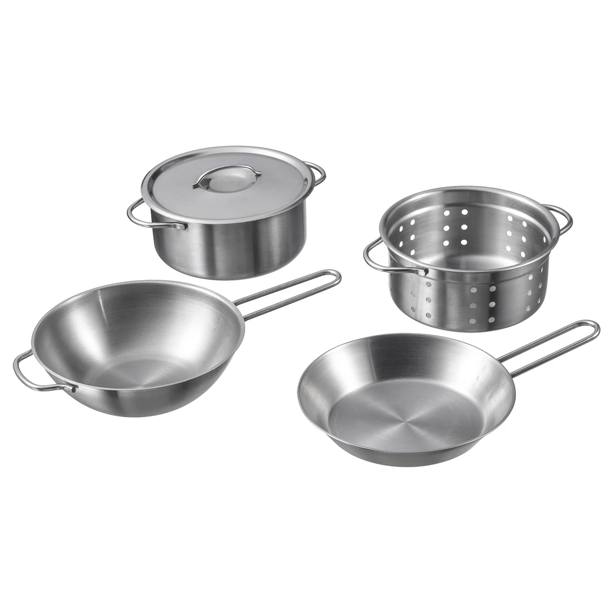 DUKTIG Ustensiles cuisson enfant, 5 pièces - couleur acier inox