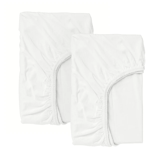 LEN Drap housse pour lit bébé - blanc 60x120 cm