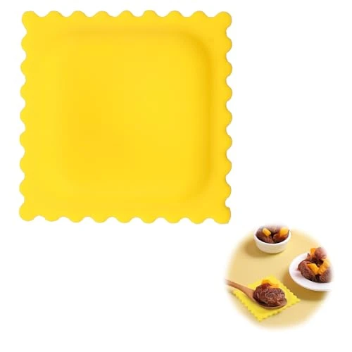 Repose Cuillère à Chaleur de Cuisine Porte Cuillère en Forme de Ravioli Repose CuillèRe Cuisine en Silicone Accessoires de Cuisine sympas et Mignons Pour La Cuisine La Maison La Salle à Manger Jaune