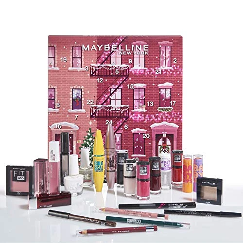 Maybelline New-York - Calendrier de l'Avent 2020 - Coffret de 24 Produits de Maquillage