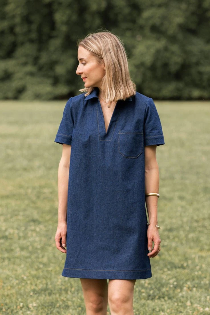 Joli Kit Couture - Robe Ambre jean brut