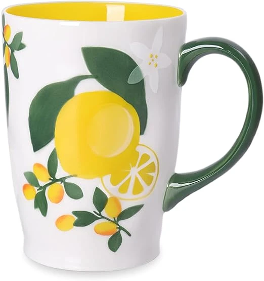 Tasse en Céramique Citrons 100% ​Peinte à La Main