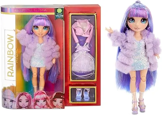 RAINBOW HIGH Poupée Mannequin - Violet Willow – Poupée thème Vert avec Tenues luxueuses, Accessoires et Socle - Série 1 - Parfait pour Les Filles de 6 Ans et Plus