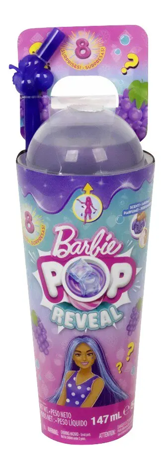 Barbie poupée mannequin Reveal Juicy Fruits Grape Fizz