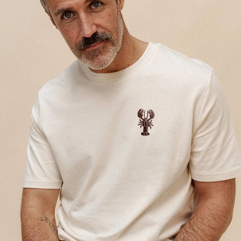 T-shirt homme brodé NEW Homard