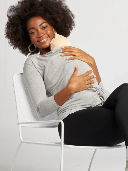 T-shirt kangourou allaitement - Gris