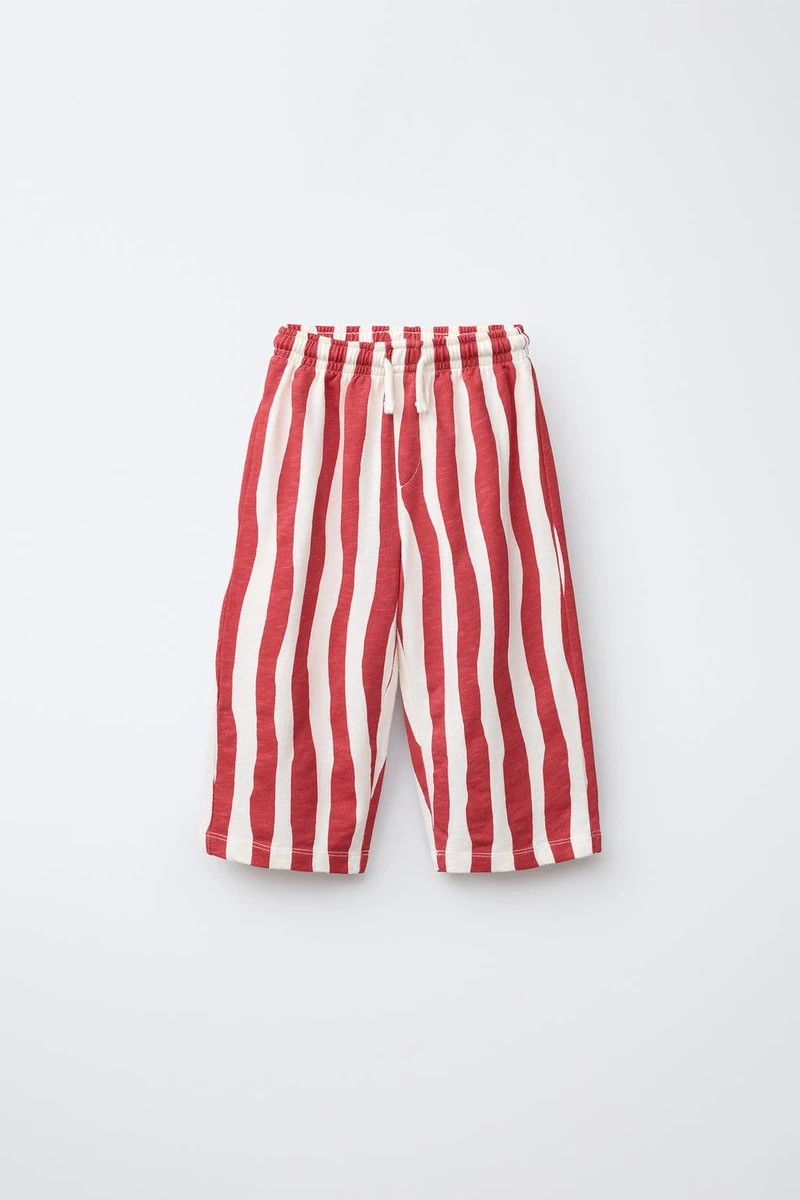 PANTALON À RAYURES VAGUES