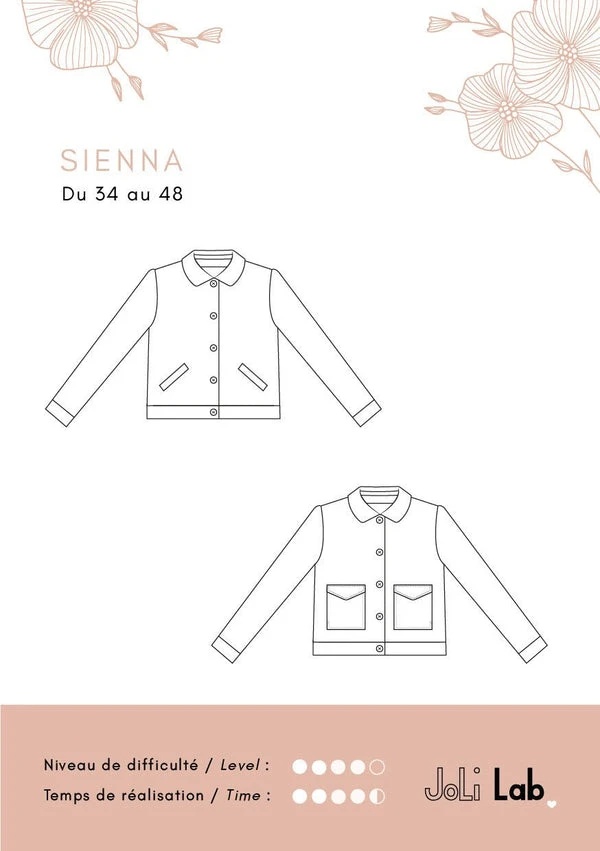 Veste Sienna - Patron Couture PDF ou Pochette