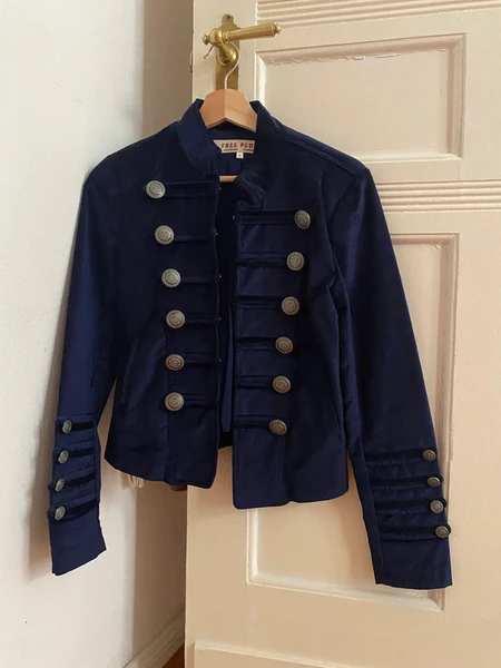 Free People velvet military jacket/blazer