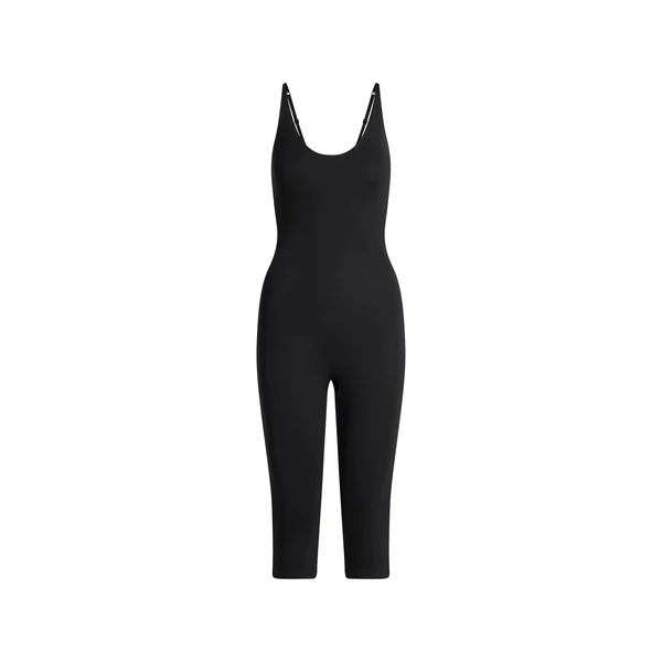 SMOOTH LAYERS CAPRI CATSUIT | OBSIDIAN