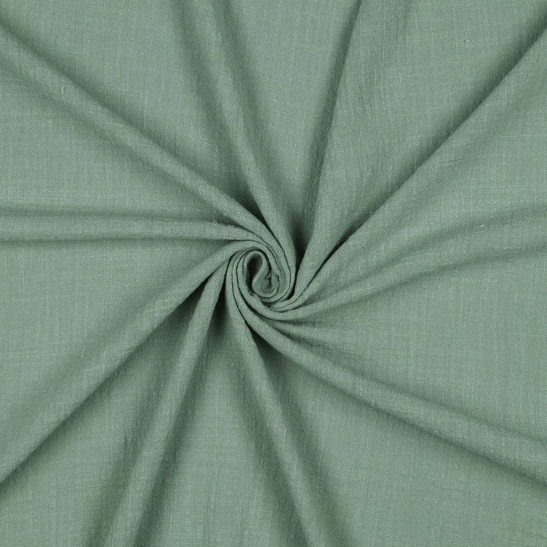 Tissu en coton Aspect lin uni – roseau - Idéal pour Tuniques