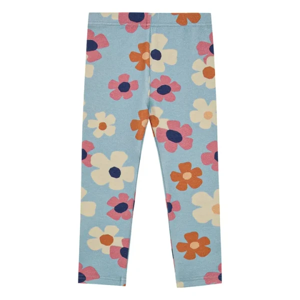 Legging Fleurs | Bleu ciel