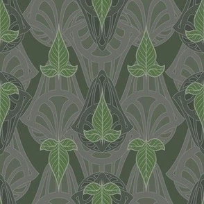 Leaves of Lorien Green Small Fabric | Spoonflower