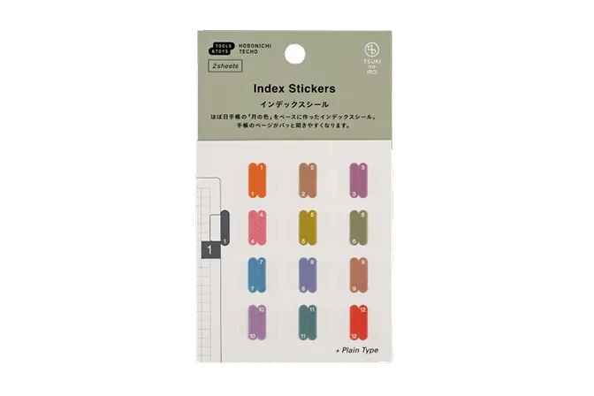 Index Stickers | TSUKI no IRO | Hobonichi Techo